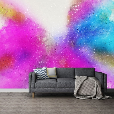 Illustrazione Carta da parati murale resistente alle macchie Decorazione murale astratta per interni