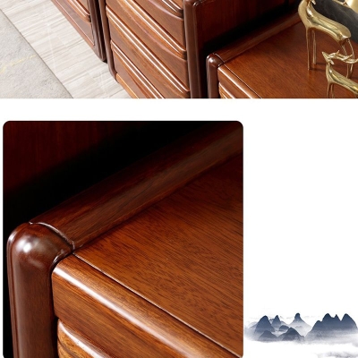 Cassetta portaoggetti verticale in legno massello marrone da 40,6 cm con 3/4/5 cassetti