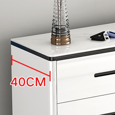 Zeitgen&ouml;ssische wei&szlig;e Doppelkommode mit Metallf&uuml;&szlig;en f&uuml;r zu Hause