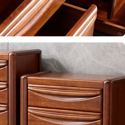 Cassetta portaoggetti verticale in legno massello marrone da 40,6 cm con 3/4/5 cassetti