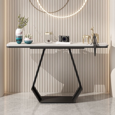 Rechteckiger Glam-Konsolen-Akzenttisch mit Antik-Finish. Konsolen-Sofatisch