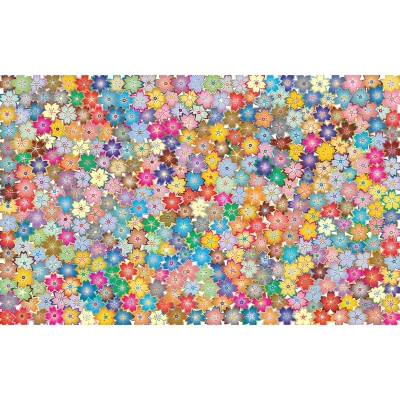 Decorazione murale con illustrazione di muffa con motivo floreale orizzontale per soggiorno