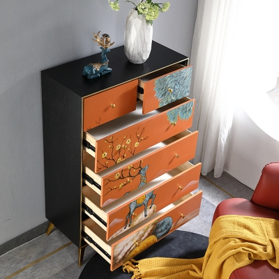 Klassische Glam-Dessouskommode aus Holz, vertikale Aufbewahrungstruhe mit Schubladen f&uuml;r das Schlafzimmer