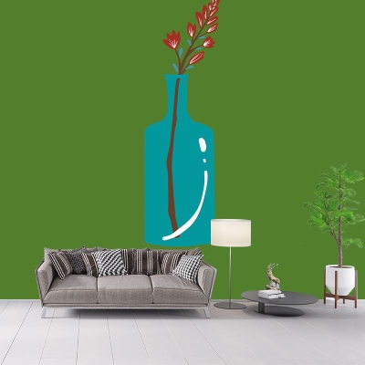 Carta da parati moderna con illustrazione murale per interni in stile astratto