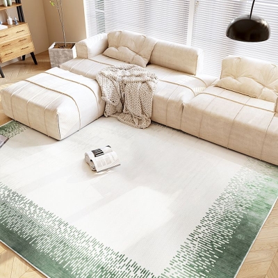 Tappeto moderno verde Tappeto con area grafica in poliestere Tappeto lavabile per la decorazione domestica