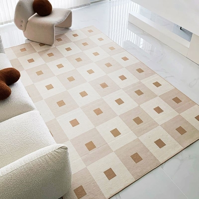 Tappeto moderno grigio scuro Tappeto con motivo in poliestere Tappeto resistente alle macchie per soggiorno