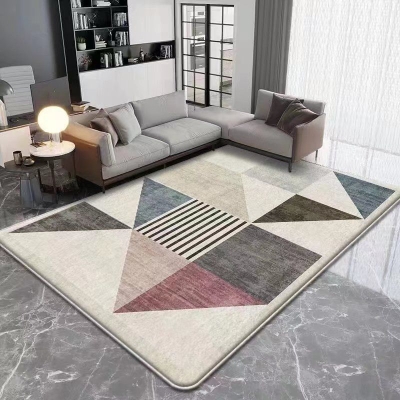 Tappeto semplice marrone chiaro Tappeto con motivo in poliestere Tappeto lavabile per la decorazione domestica