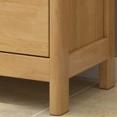 Hochmoderne Doppelkommode aus Gummibaumholz mit horizontaler Aufbewahrung f&uuml;r das Schlafzimmer
