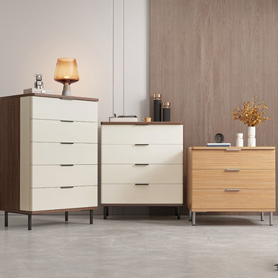 Cassettiera portaoggetti per camera da letto contemporanea in legno Engineer Wood con cassetto