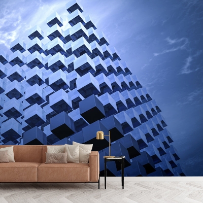 Fotografie, schmutzabweisende Wandtapete, geometrisches Wohnzimmer-Wandbild