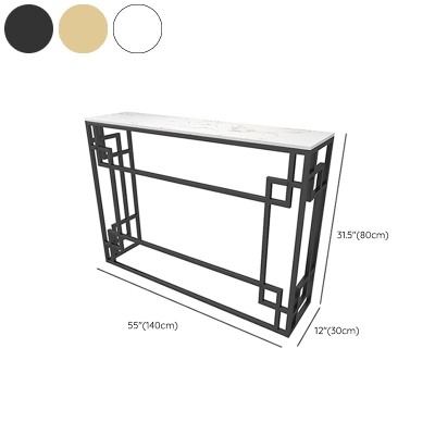 Moderner Sofa-Konsolentisch, Konsolen-Akzenttisch mit Antik-Finish aus Marmor