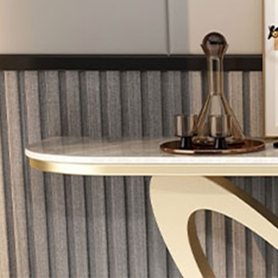 Pedestal Glam Slate Rechteckiger kratzfester Konsolentisch