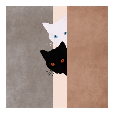 Decorazione murale resistente alle macchie con animali dei cartoni animati, illustrazione murale per soggiorno