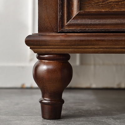 Kommode aus massivem Holz, traditionelle Kommode mit Schubladen
