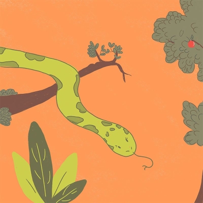 Carta da parati murale resistente alle macchie Illustrazione di animali Decorazione murale per interni
