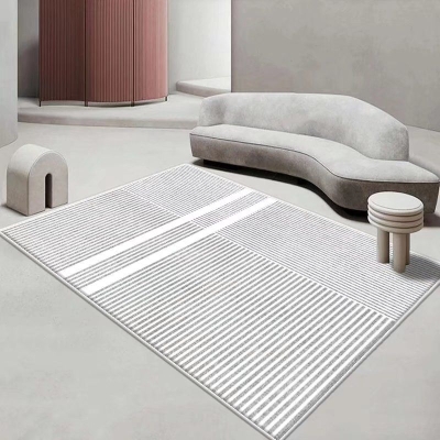 Tappeto antimacchia con motivo a linea di tappeto in stile moderno per la decorazione domestica