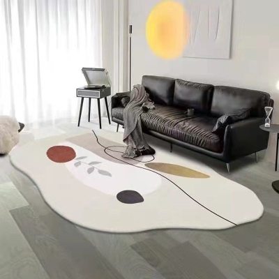 Tappeto casual marrone Tappeto per interni in poliestere con colori a contrasto Tappeto con supporto antiscivolo per soggiorno