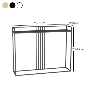 Rechteckiger Konsolen-Akzenttisch mit antikem Finish, Konsolen-Sofatisch aus Metall