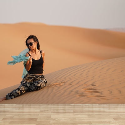 Carta da parati ambientale con fotografia del deserto Carta da parati con paesaggi resistente alle macchie
