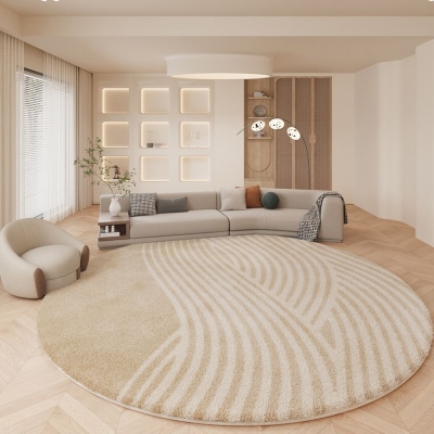 Tappeto moderno beige nordico Tappeto grafico in poliestere Tappeto resistente alle macchie per la decorazione domestica