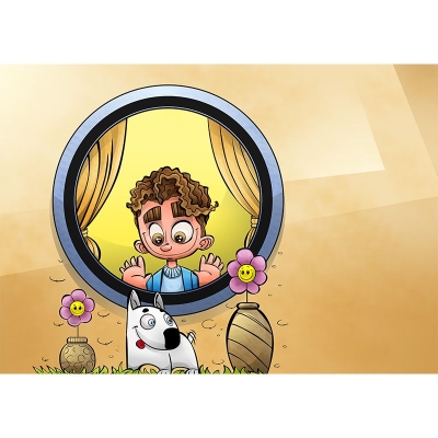Illustrazione Murale Carta da parati Personaggi dei cartoni animati Decorazione murale del salotto