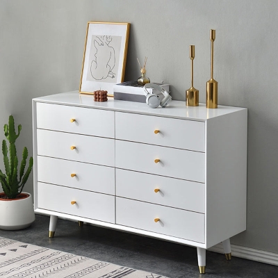 Kommode aus Holz, moderne, glamour&ouml;se Kommode mit Schubladen
