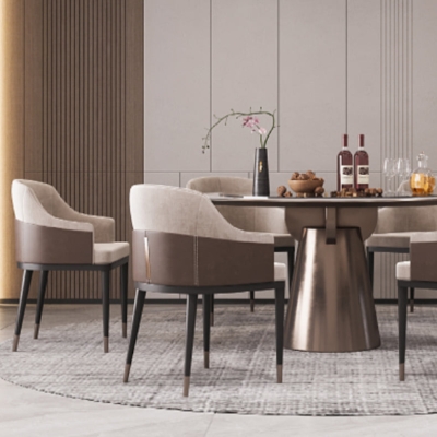 Sedie da pranzo in ecopelle Poltroncina Parsons in stile glam per sala da pranzo
