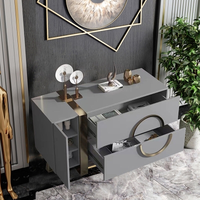 Klassische Glam-Combo-Kommode aus Birkenholz mit Stauraum f&uuml;r das Schlafzimmer