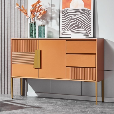 Com&ograve; combinato orizzontale Glam Cassettiera portaoggetti in pietra per camera da letto