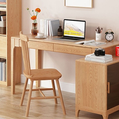 Sedia moderna in legno con schienale senza braccioli e gambe in legno di gomma per sala da pranzo