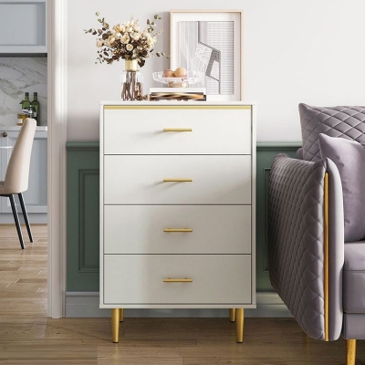 Holztruhe, klassische Glam-Aufbewahrungskommode mit Schubladen