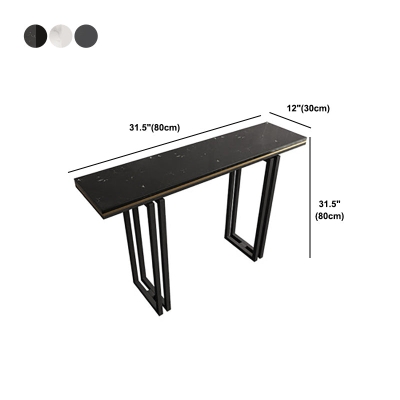 Schlitten-Basis-Konsolentisch mit rechteckiger Sofa-Konsolenplatte