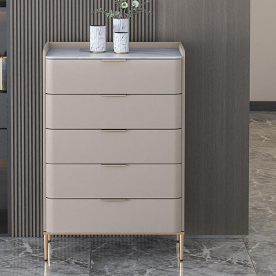 Glam 16"breite vertikale Aufbewahrungstruhe, Schlafzimmerkommode aus Stein mit Schubladen