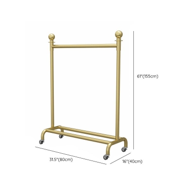 Moderne Garderobe aus Metall, Kleiderstange, unteres Regal und Haken, Kleiderb&uuml;gel