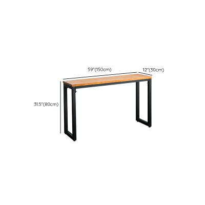 Mid-Century Modern Holz-Akzenttisch, rechteckiger Konsolen-Sofatisch f&uuml;r den Flur