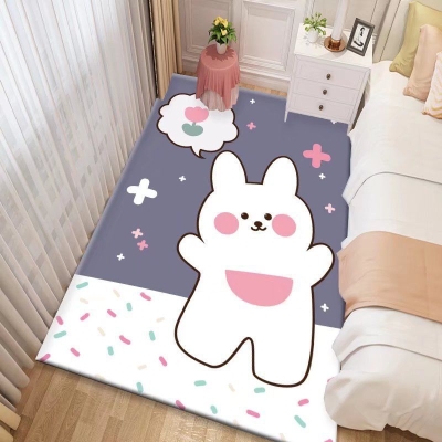 Bellissimo tappeto con motivo a cartoni animati, rettangolare, resistente alle macchie, per la decorazione domestica