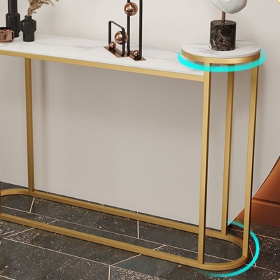 Glam Stone Konsolentisch, goldener Konsolentisch aus Eisen f&uuml;r den Flur