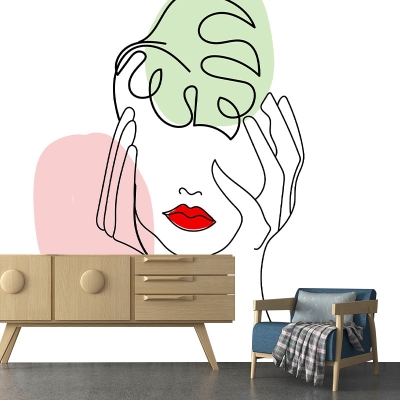 Illustrazione Figura Modello Muffa Orizzontale Decorazione murale per soggiorno