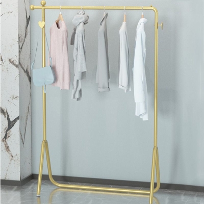 Zeitgen&ouml;ssische Eingangsgarderobe mit Metallrahmen, Kleiderstange und Haken
