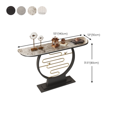 Glam-Konsolen-Akzenttisch, Sofa-Konsolentisch mit Antik-Finish in Stein