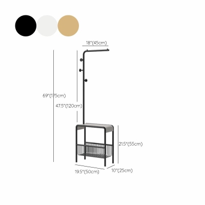 Appendiabiti in stile moderno, tinta unita, design con ganci da terra, appendiabiti metallico