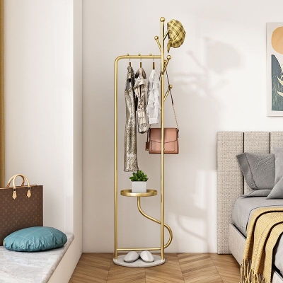 Wundersch&ouml;ne Metallgarderobe, kreative Garderobenhaken, Flurst&auml;nder mit Regal