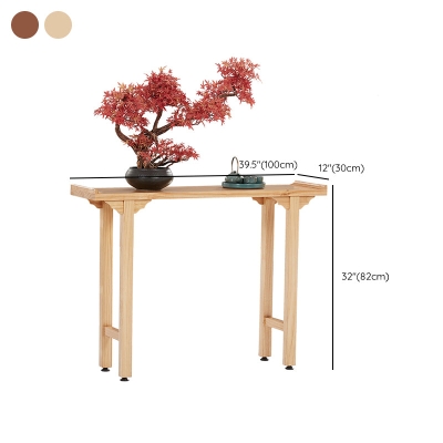 12 Zoll breiter Akzenttisch Mid-Century Modern Rechteckiger Konsolentisch aus Holz