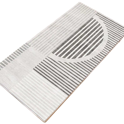 Tappeto grigio chiaro Tappeto in poliestere colorato per interni Tappeto lavabile per camera da letto