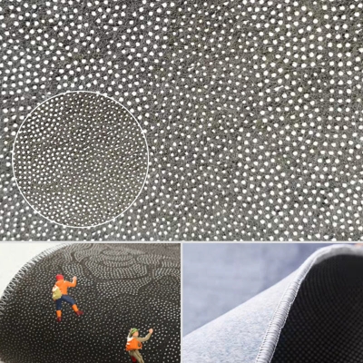 Tappeto moderno grigio chiaro Tappeto lavabile in poliestere con striature per soggiorno