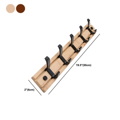Zeitgen&ouml;ssisches Eingangs-Set aus Holz zur Wandmontage mit doppelten Zinkenhaken inklusive Garderobenst&auml;nder