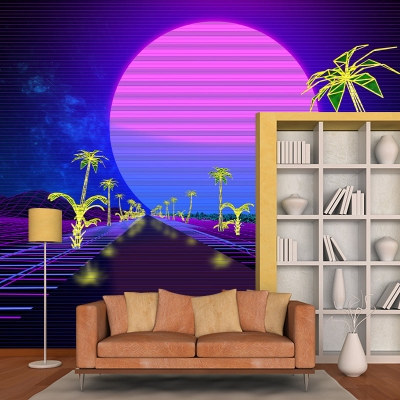 Illustrazione Carta da parati ecologica ecologica Carta da parati per camera da letto in stile cyberpunk