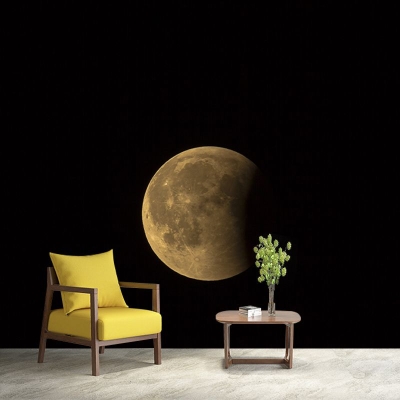 Carta da parati ambientale con fotografia lunare, resistente alle macchie, con fotografia del cielo
