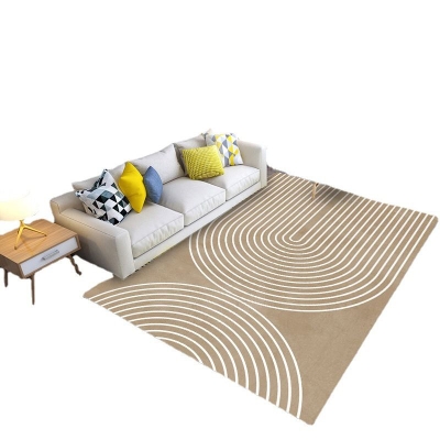 Tappeto lavabile grigio tappeto moderno in poliestere linea tappeto per la decorazione domestica