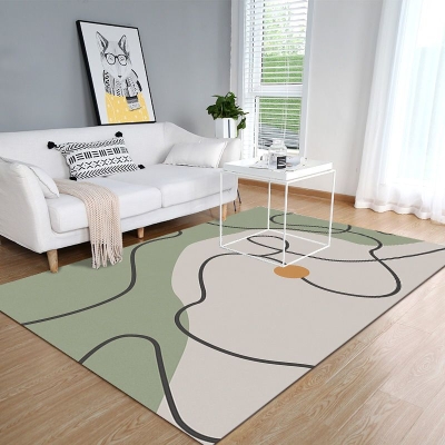 Tappeto moderno viola Tappeto in poliestere a blocchi di colore Tappeto con supporto antiscivolo per la decorazione domestica